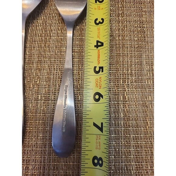 Hampton Silversmiths Messina Stainless Steel #235 Serving Spoon And Fork - Picture 8 of 8